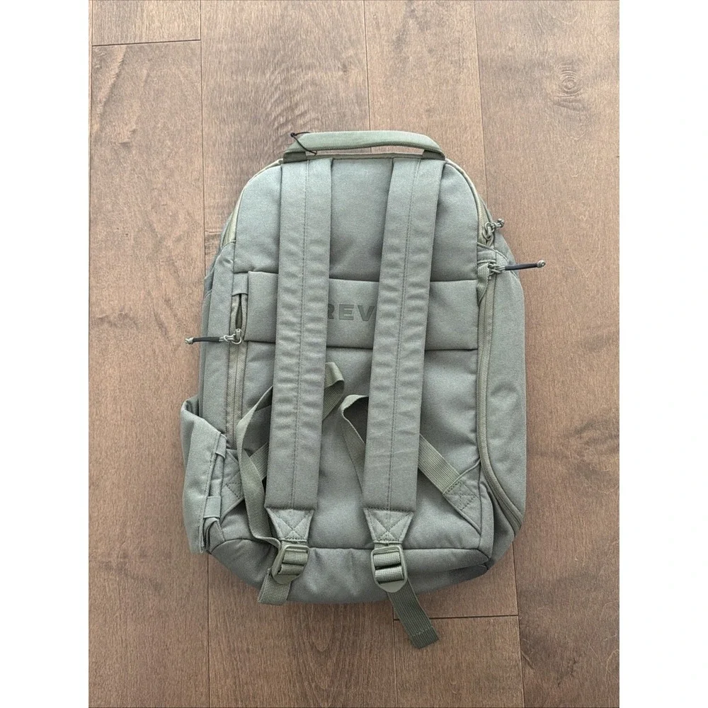 Brevite Green Everyday Backpack Polyester Laptop Bag Embroidered Used